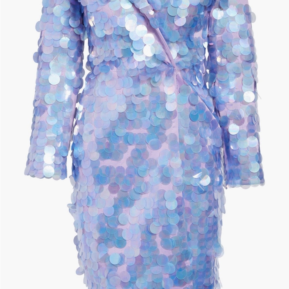 ASOS Iridescent Sequin Dress in Purple and Blue